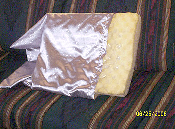 Silver Satin Magnetic Pillow